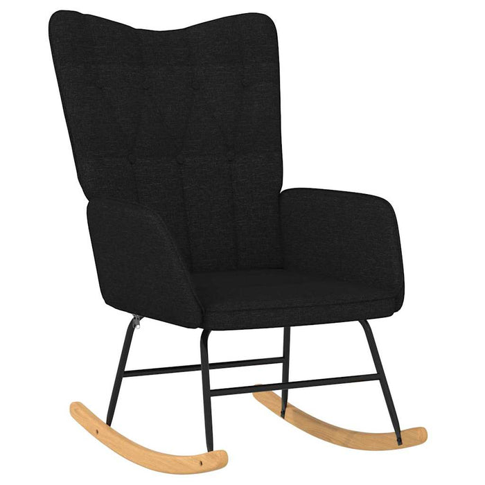 Scaun balansoar, negru, material textil WALTI