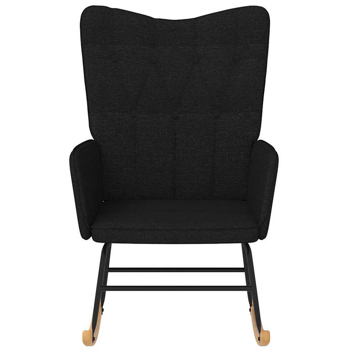 Scaun balansoar, negru, material textil WALTI