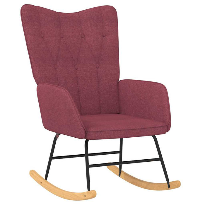 Scaun balansoar, roșu vin, material textil WALTI
