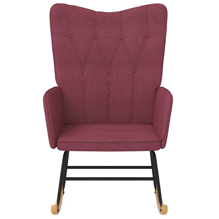 Scaun balansoar, roșu vin, material textil WALTI