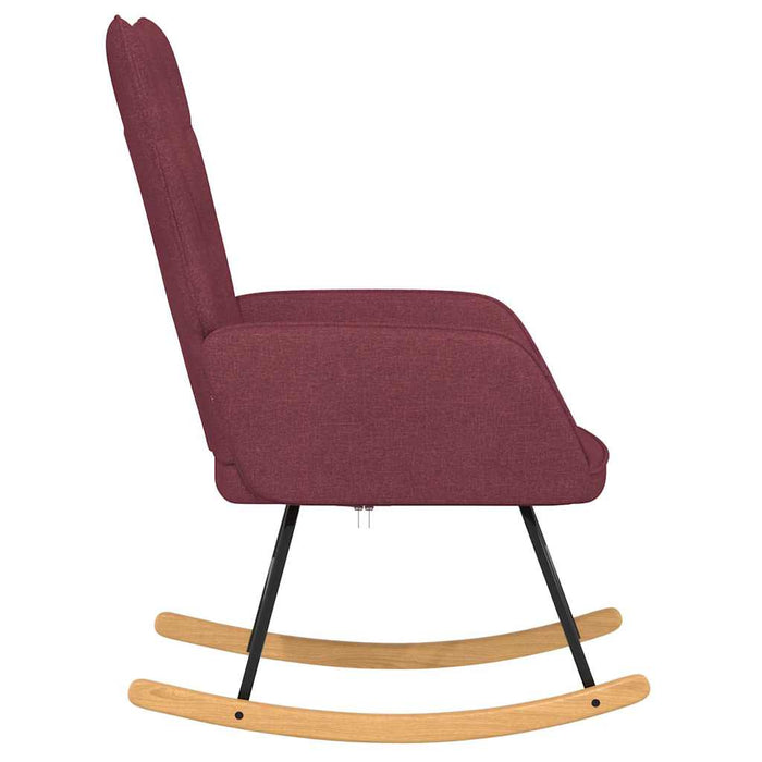 Scaun balansoar, roșu vin, material textil WALTI