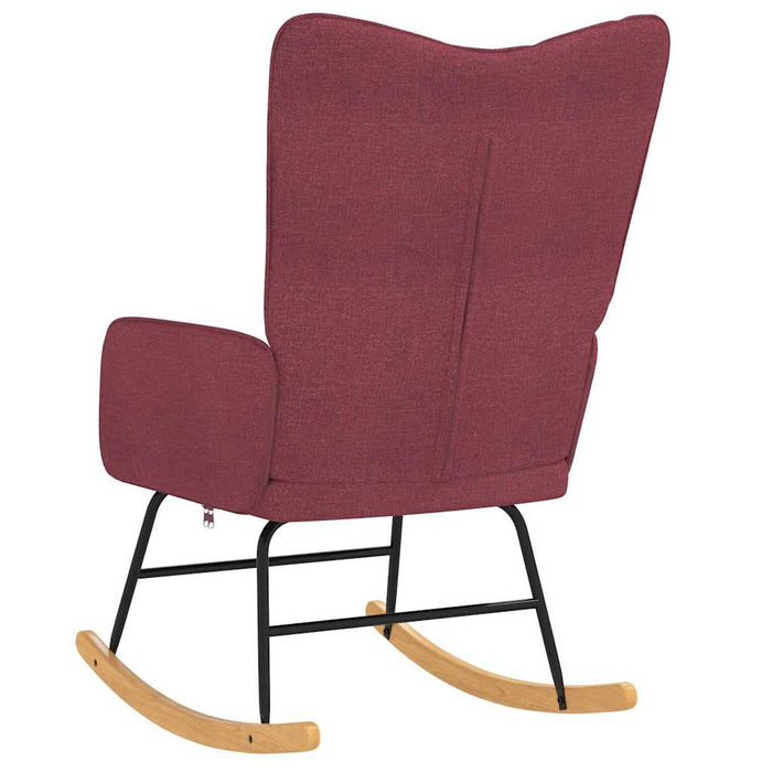 Scaun balansoar, roșu vin, material textil WALTI