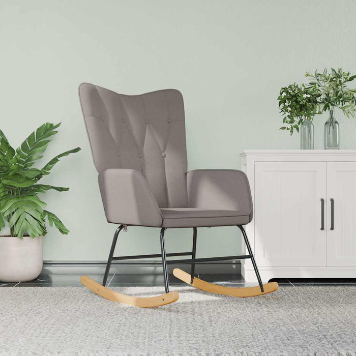 Scaun balansoar, gri taupe, material textil WALTI