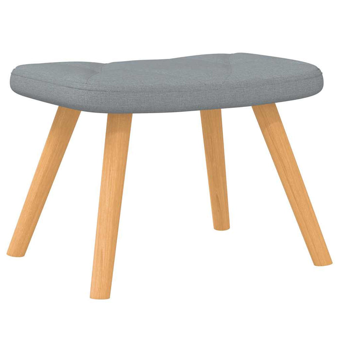 Scaun balansoar cu taburet, gri deschis, textil - WALTI WALTI