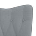Scaun balansoar cu taburet, gri deschis, textil - WALTI WALTI