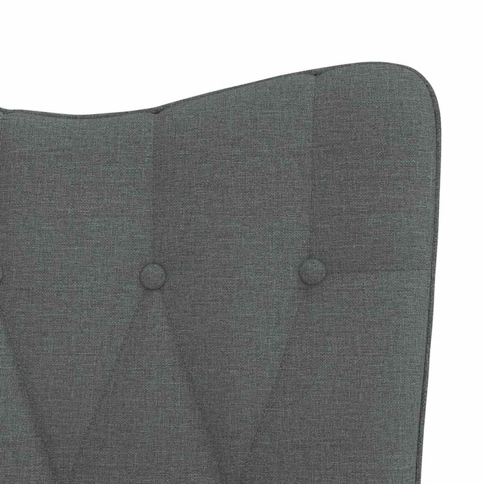 Scaun balansoar cu taburet, gri închis, textil - WALTI WALTI