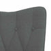 Scaun balansoar cu taburet, gri închis, textil - WALTI WALTI