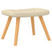 Scaun balansoar cu taburet, crem, textil - WALTI WALTI