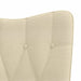 Scaun balansoar cu taburet, crem, textil - WALTI WALTI