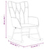 Scaun balansoar cu taburet, crem, textil - WALTI WALTI