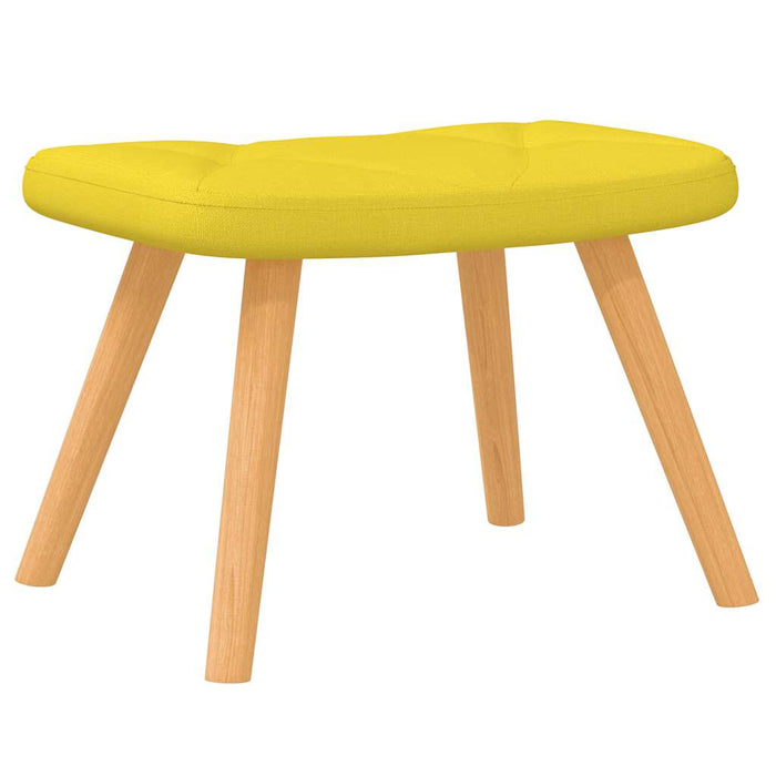 Scaun balansoar cu taburet, galben muștar, textil - WALTI WALTI