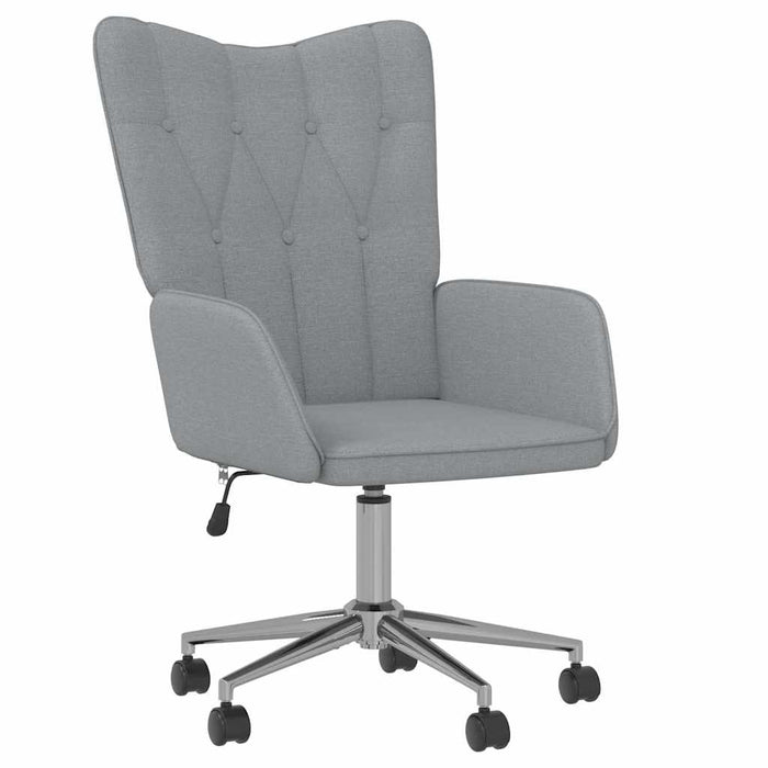 Scaun de relaxare, gri deschis, material textil WALTI
