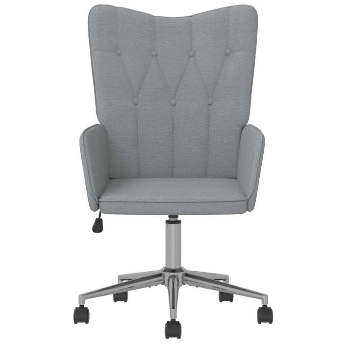 Scaun de relaxare, gri deschis, material textil WALTI
