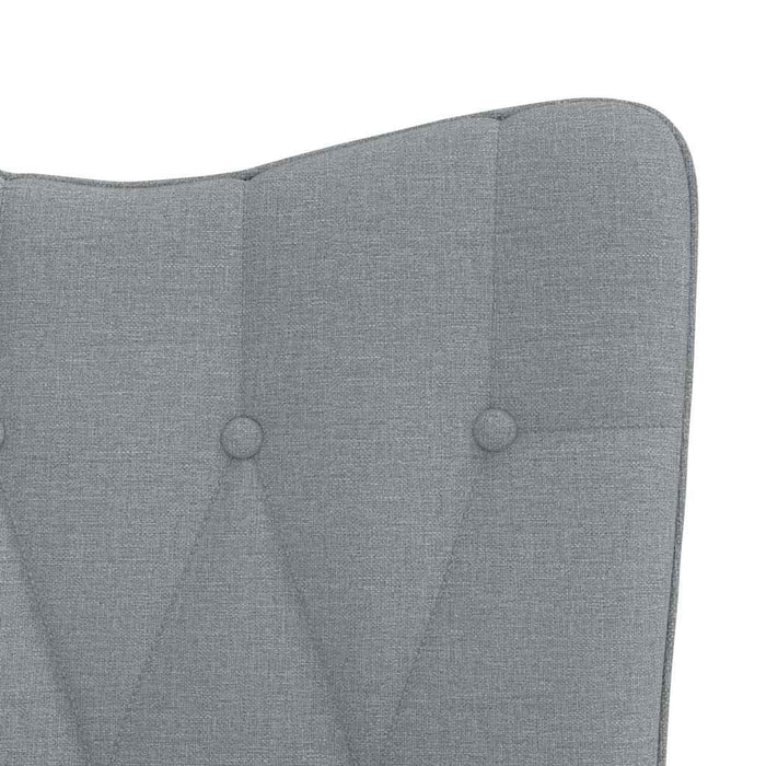 Scaun de relaxare, gri deschis, material textil WALTI
