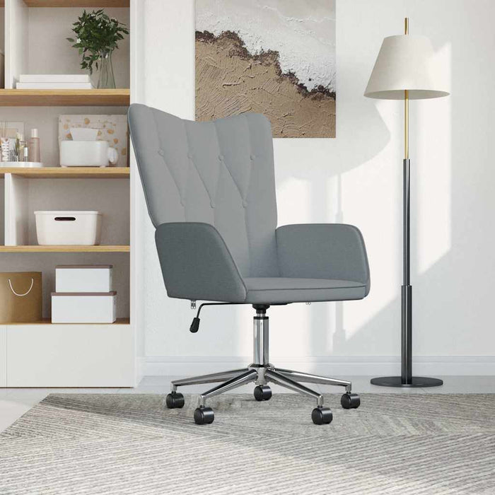 Scaun de relaxare, gri deschis, material textil WALTI
