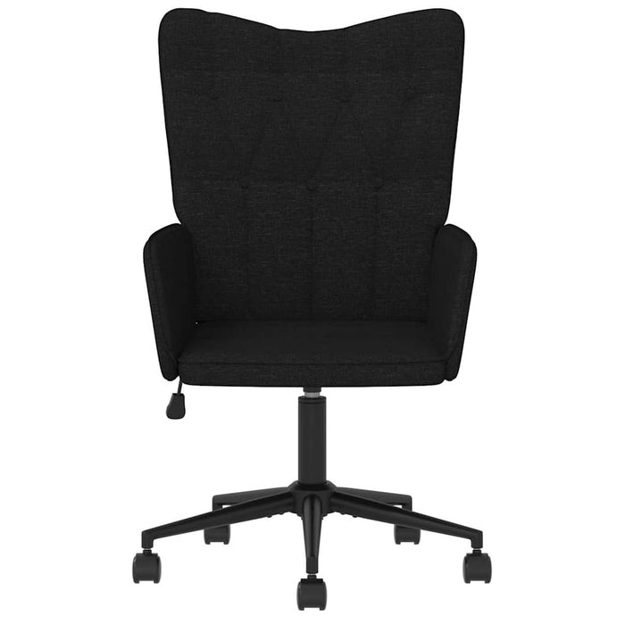 Scaun de relaxare, negru, material textil WALTI
