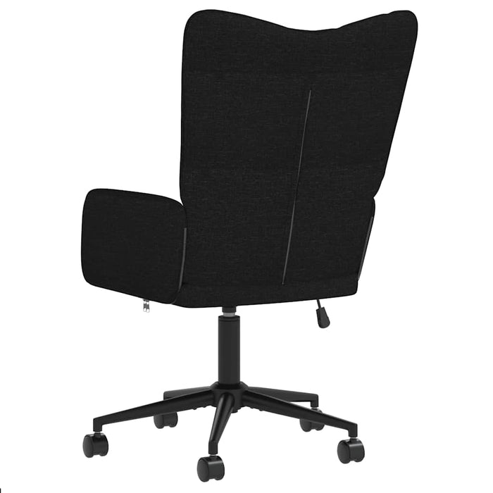 Scaun de relaxare, negru, material textil WALTI