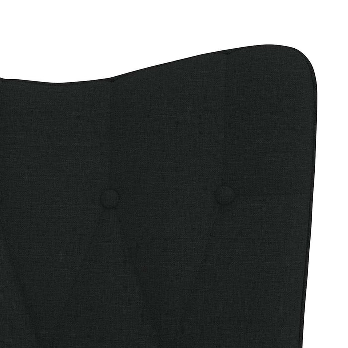Scaun de relaxare, negru, material textil WALTI