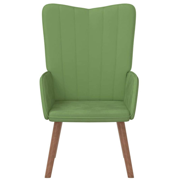 Scaun de relaxare, verde deschis, catifea - WALTI WALTI