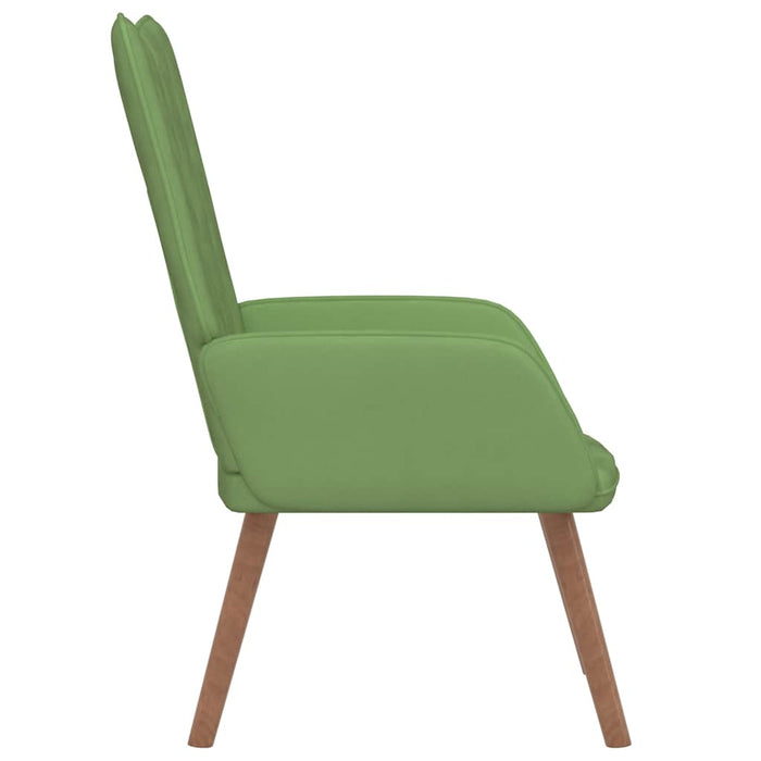 Scaun de relaxare, verde deschis, catifea - WALTI WALTI
