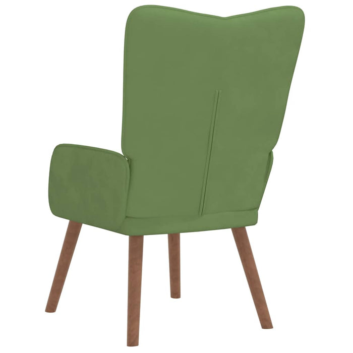 Scaun de relaxare, verde deschis, catifea - WALTI WALTI