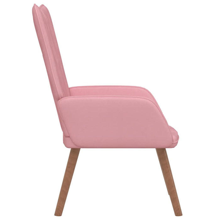 Scaun de relaxare, roz, catifea - WALTI WALTI