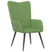 Scaun de relaxare, verde deschis, catifea - WALTI WALTI