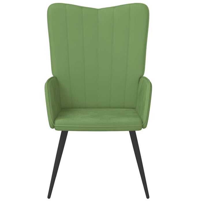 Scaun de relaxare, verde deschis, catifea - WALTI WALTI