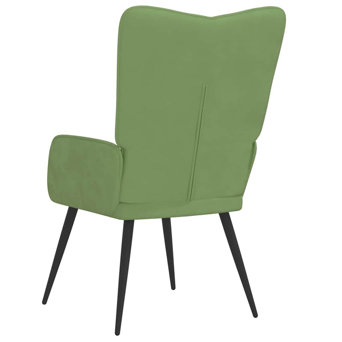 Scaun de relaxare, verde deschis, catifea - WALTI WALTI