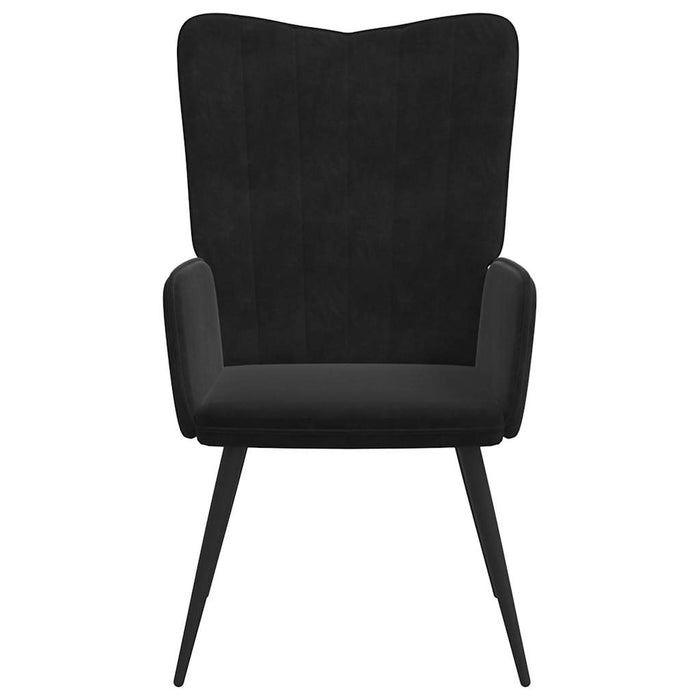 Scaun de relaxare, negru, catifea - WALTI WALTI