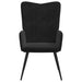 Scaun de relaxare, negru, catifea - WALTI WALTI