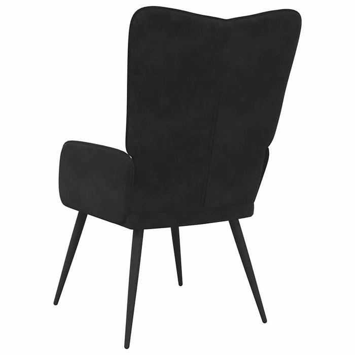 Scaun de relaxare, negru, catifea - WALTI WALTI