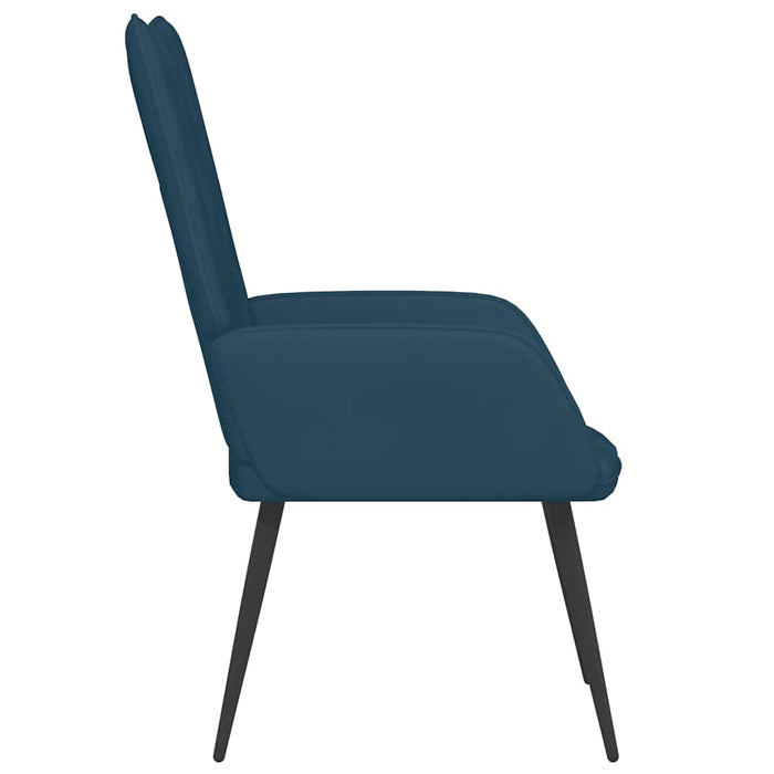 Scaun de relaxare, albastru, catifea WALTI