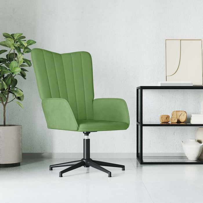 Scaun de relaxare, verde deschis, catifea WALTI