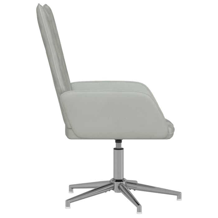 Scaun de relaxare, gri deschis, catifea WALTI