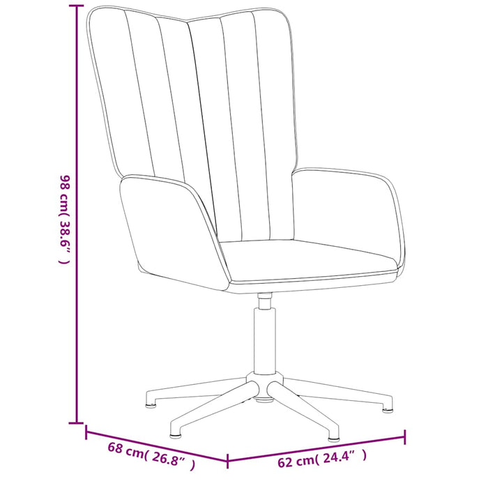 Scaun de relaxare cu taburet, albastru, catifea WALTI
