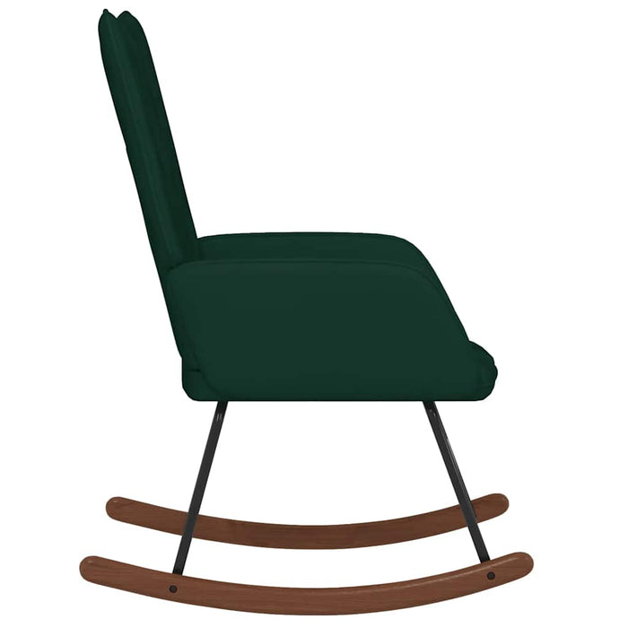 Scaun balansoar, verde închis, catifea - WALTI WALTI