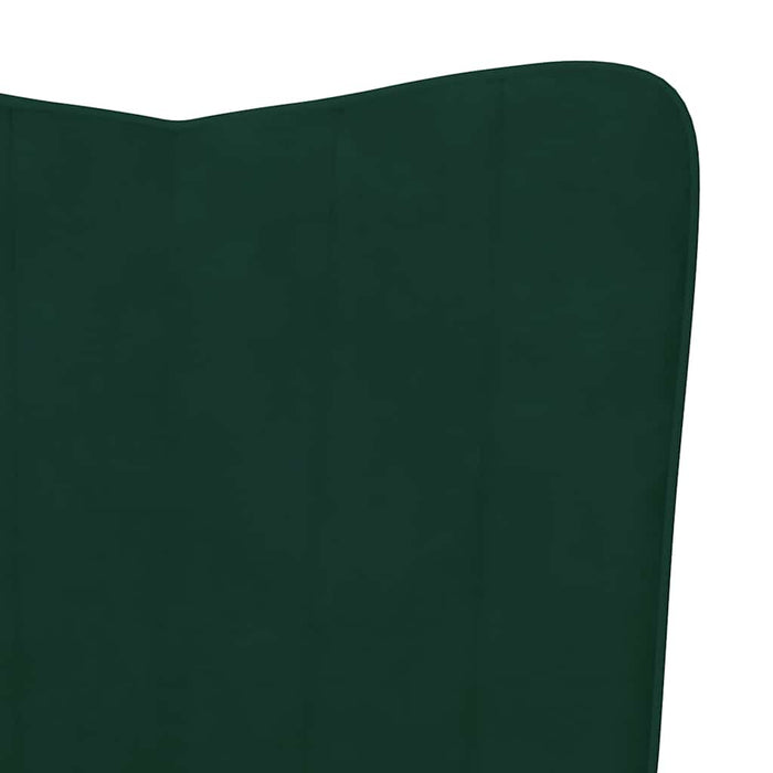 Scaun balansoar, verde închis, catifea - WALTI WALTI