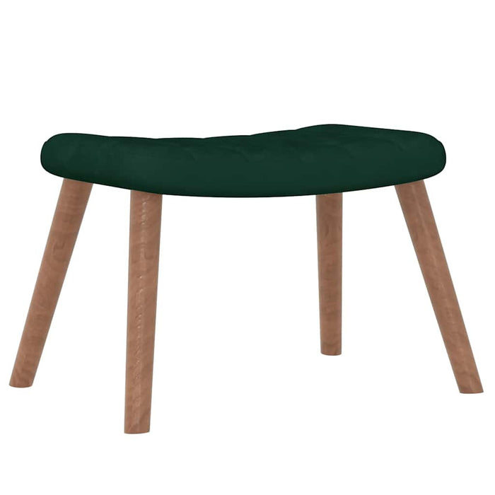 Scaun balansoar cu taburet, verde închis, catifea - WALTI WALTI