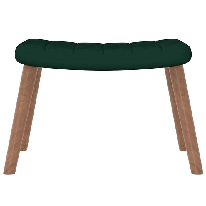 Scaun balansoar cu taburet, verde închis, catifea - WALTI WALTI