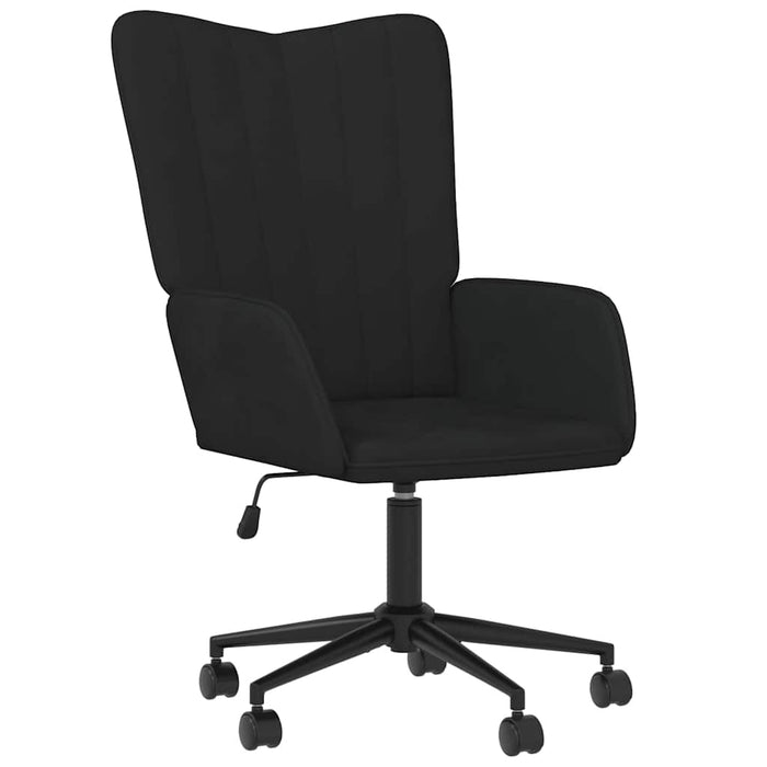 Scaun de relaxare, negru, catifea WALTI