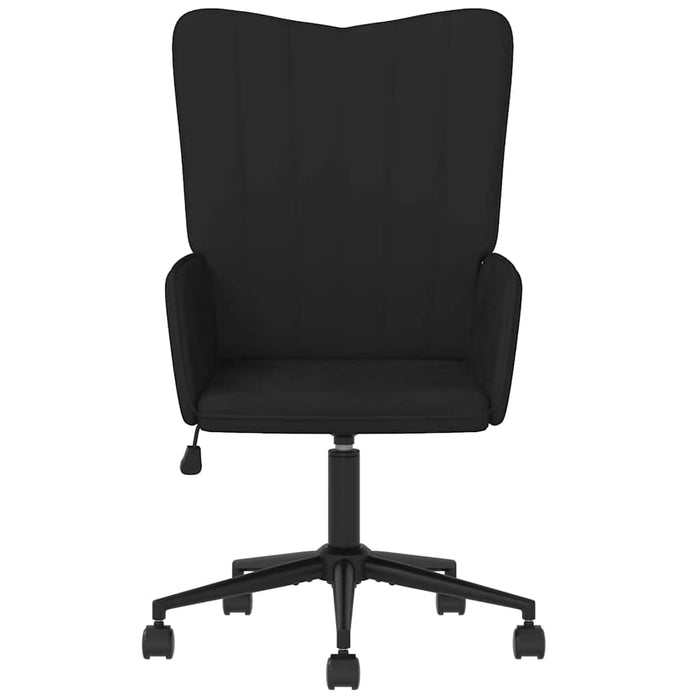 Scaun de relaxare, negru, catifea WALTI