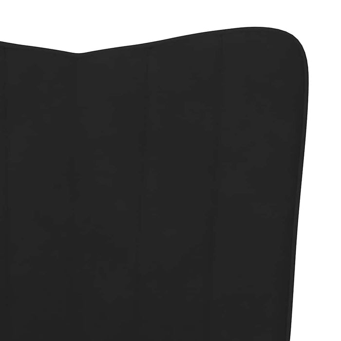 Scaun de relaxare, negru, catifea WALTI
