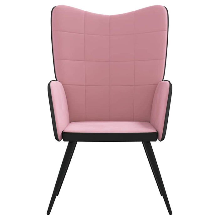 Scaun de relaxare, roz, catifea și PVC WALTI