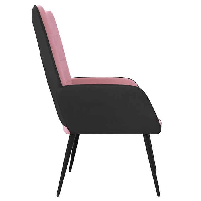 Scaun de relaxare, roz, catifea și PVC WALTI