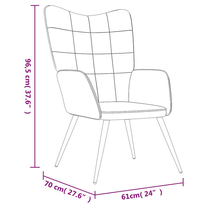 Scaun de relaxare, roz, catifea și PVC WALTI