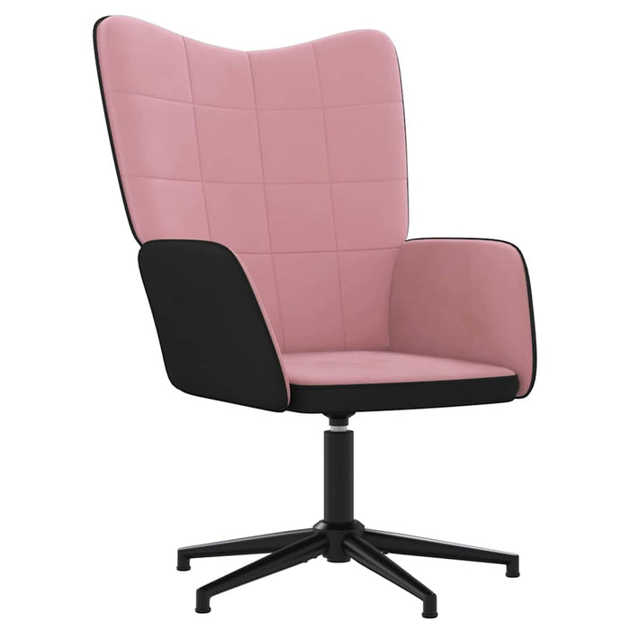 Scaun de relaxare, roz, catifea și PVC WALTI