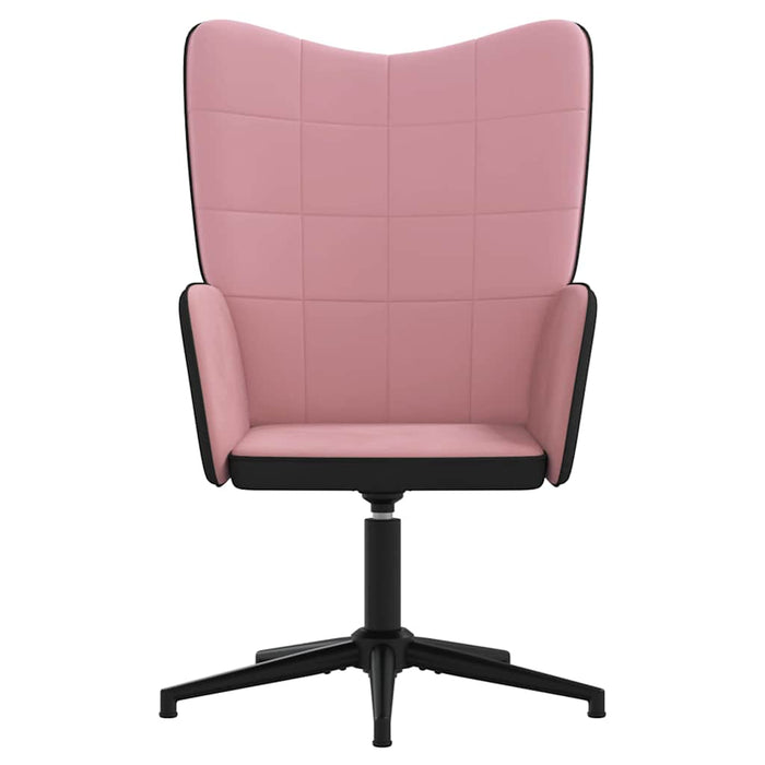 Scaun de relaxare, roz, catifea și PVC WALTI