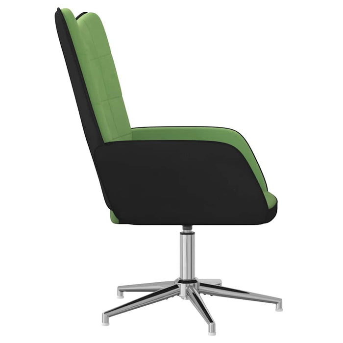 Scaun de relaxare, verde deschis, catifea și PVC WALTI