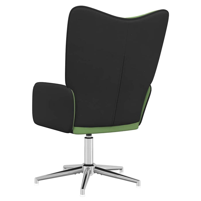 Scaun de relaxare, verde deschis, catifea și PVC WALTI